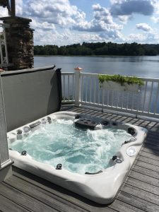 recessed hot tub