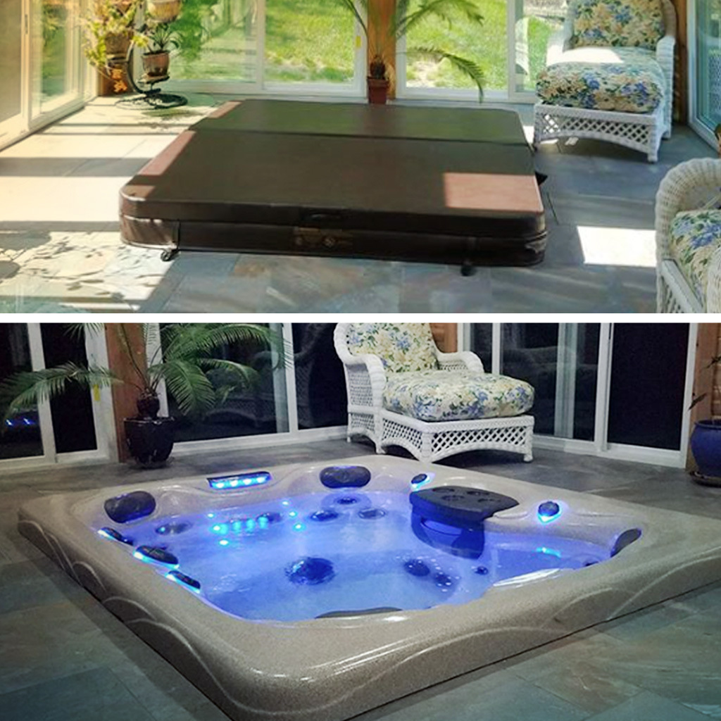 hot tub lighting ideas