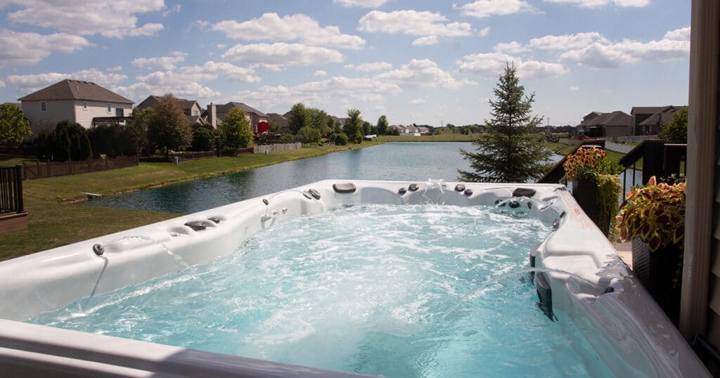 swim spa on deck