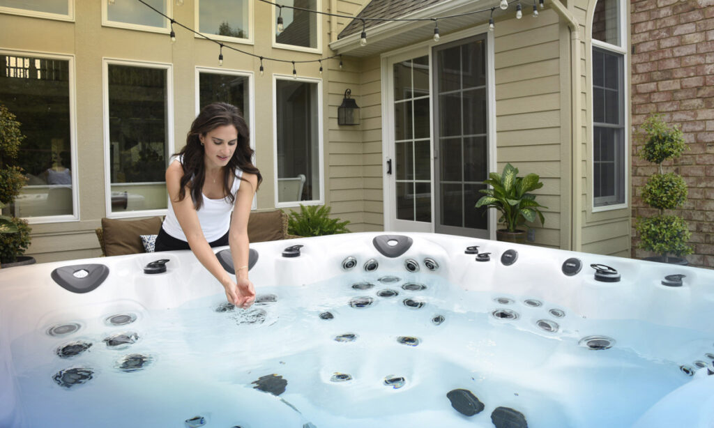 chlorine bromine hot tub