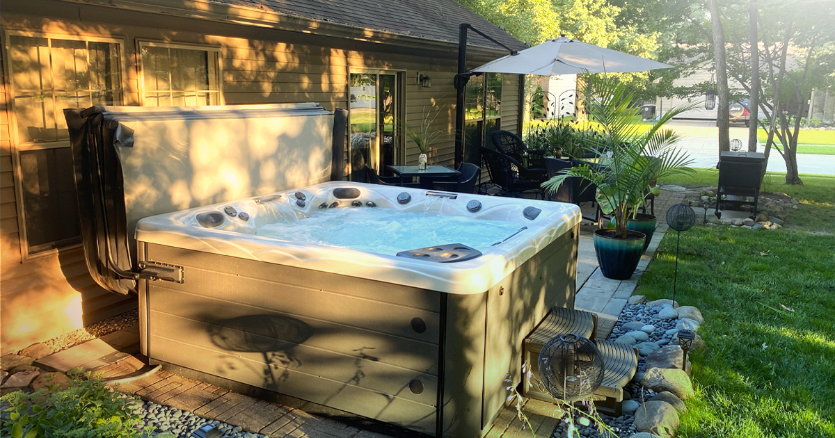 Hot tub landscaping ideas for the Twilight Series 8.2 Master Spas Blog