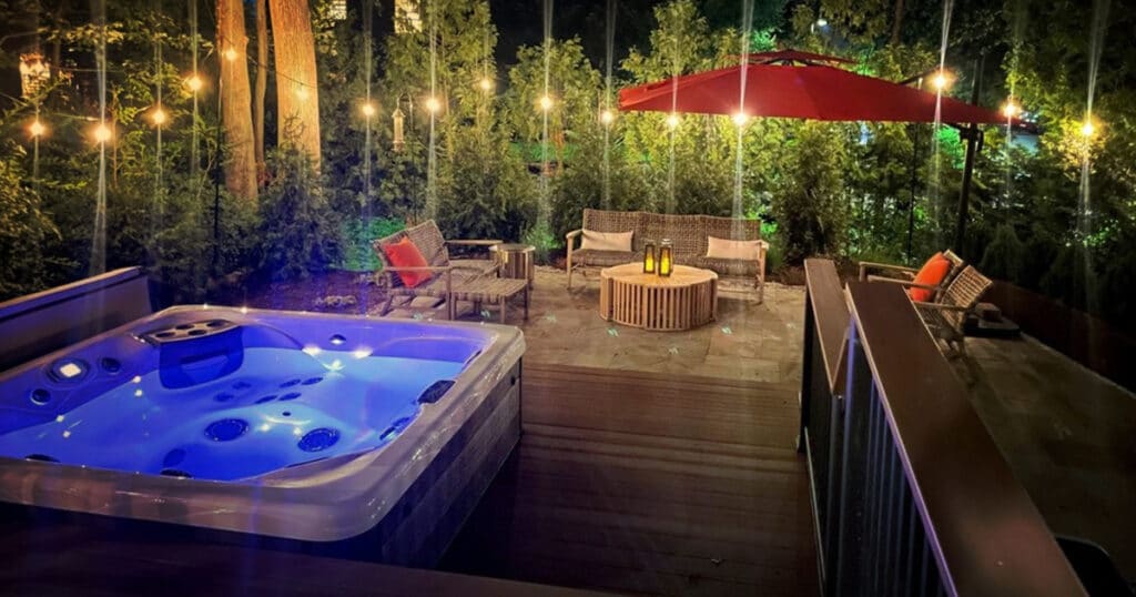 small backyard hot tub ideas