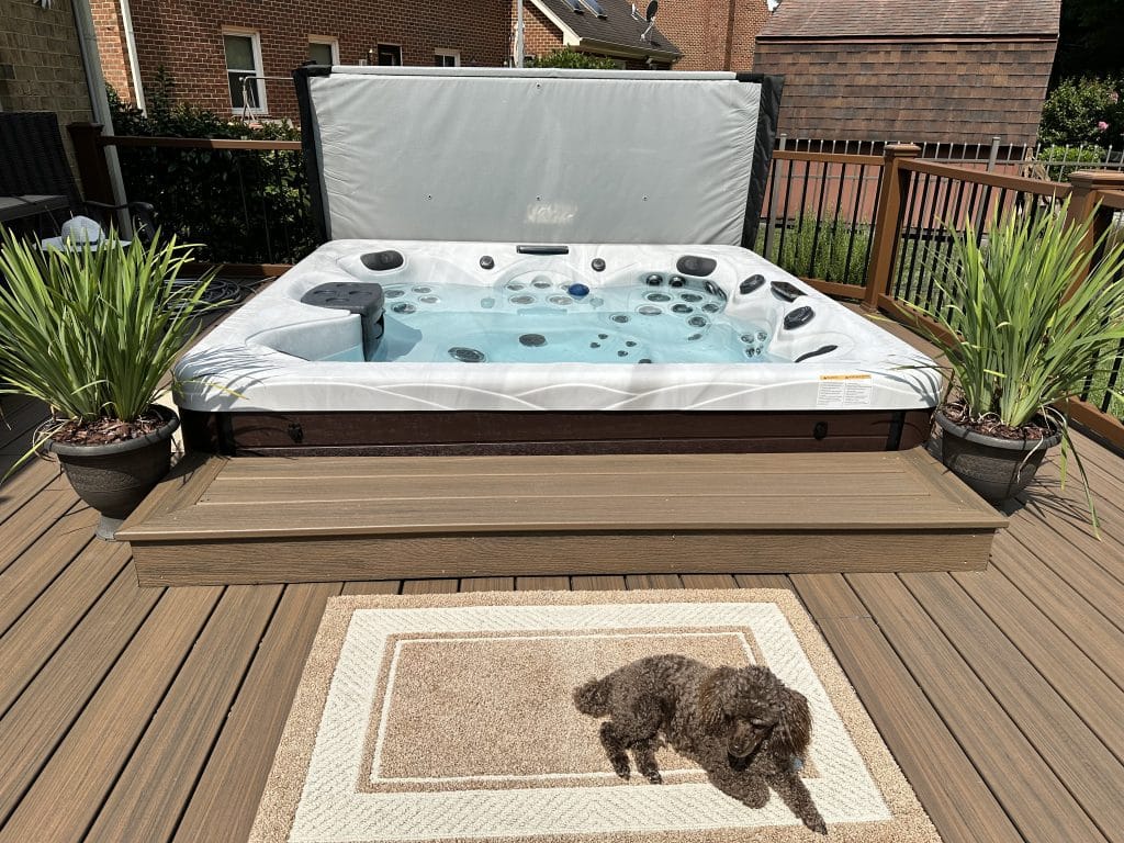 hot tub on deck