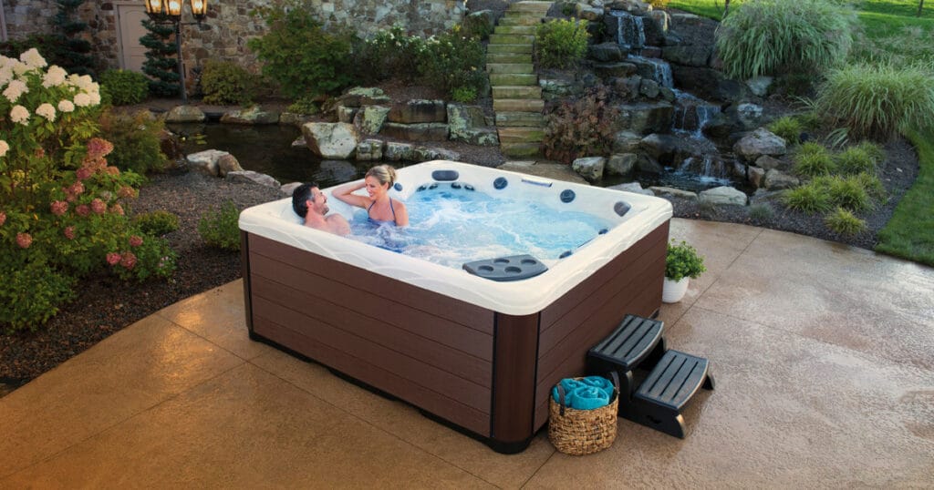 backyard ideas hot tub