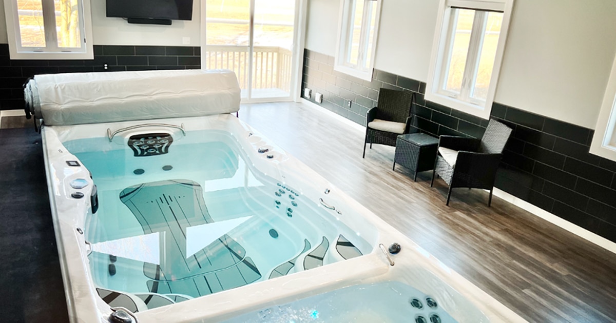 Custom indoor swim spa room: Behind the build - Master Spas Blog