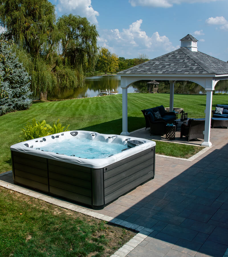 Backyard Ideas For Hot Tubs And Swim Spas, Hot Tub Landscape Plans