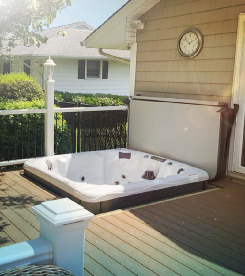 Can you put a hot tub in a deck? Yes! Create an in-ground spa with a Clarity spa