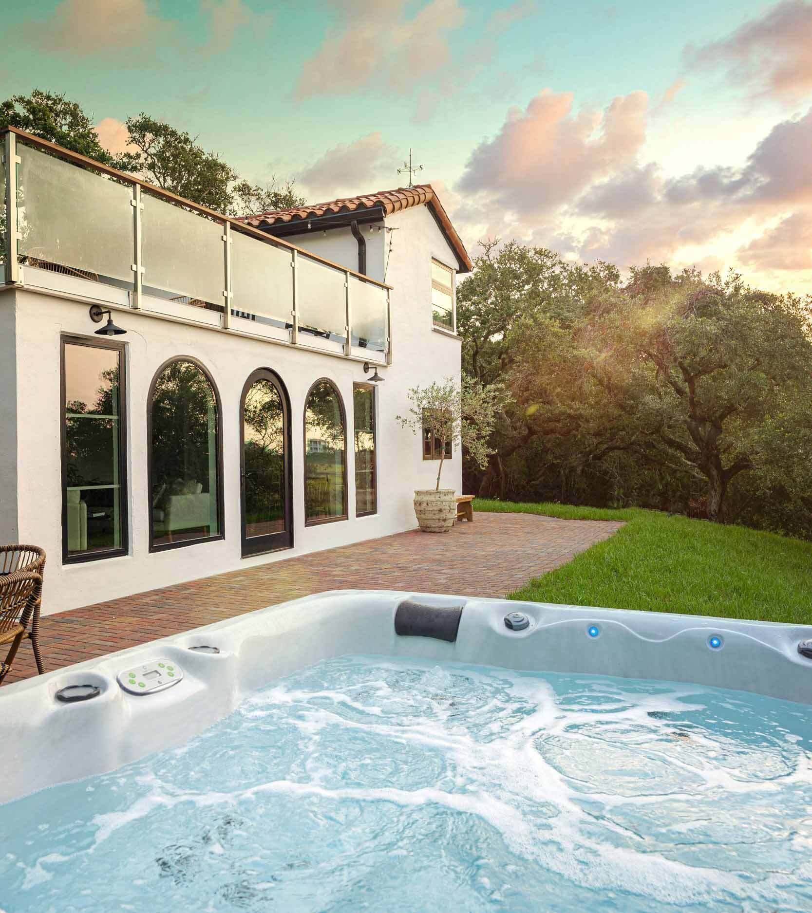 A hot tub can relieve fatigue and help you relax. The best place to install a hot tub is within a few steps from your backdoor.