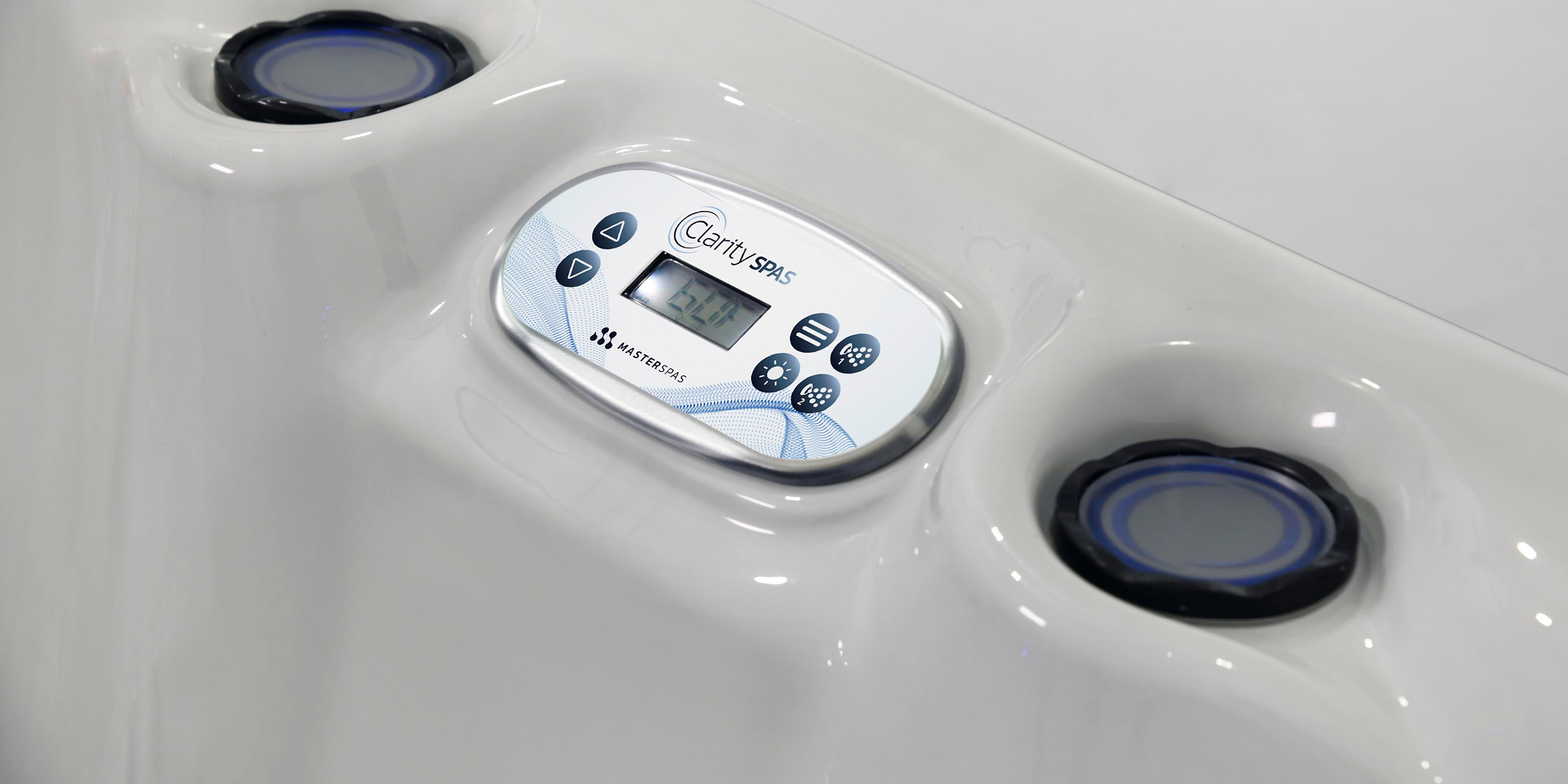 Control panel of a MasterSpas Clarity Spa.