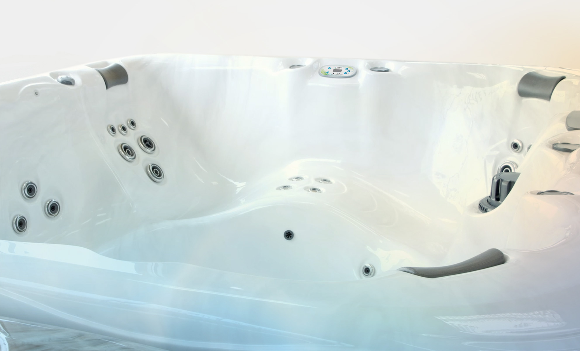 Close up of the jets on a balance 9 hot tub