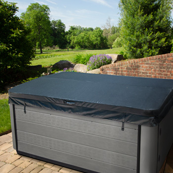 A custom MasterSpas cover.