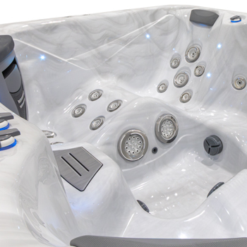 Thoughtful design and flow of acrylic seating.