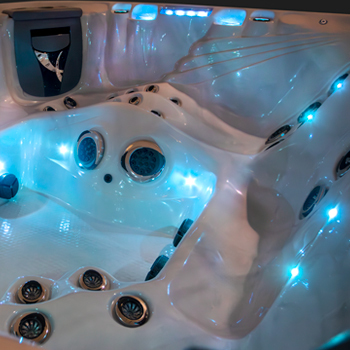 Interior LED lights on a MasterSpas