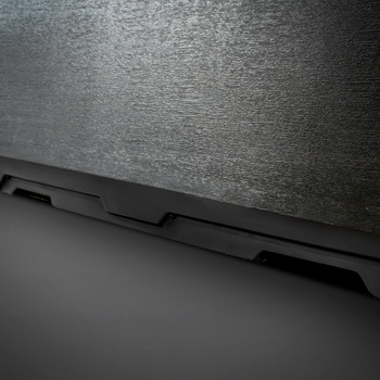 Bottom of a hot tub showing where the abs pan is located.