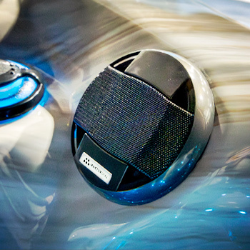 Speaker for the hot tub sound system.