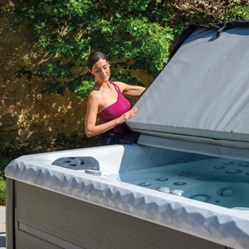 A custom MasterSpas cover.