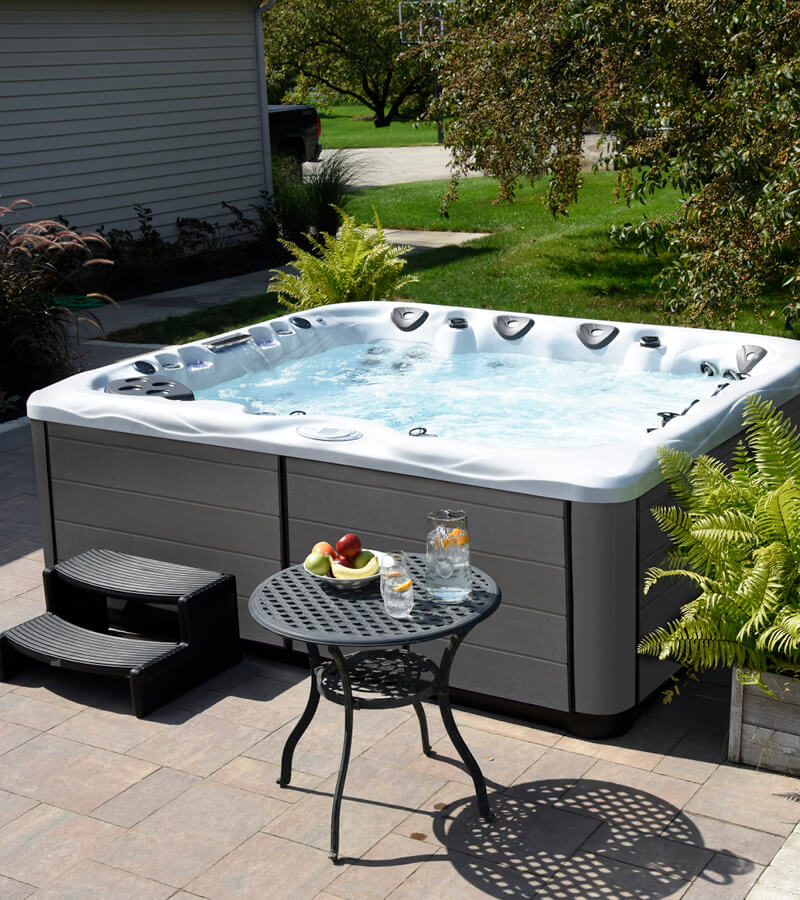  A large hot tub like this Michael Phelps Legend Series can complete your backyard