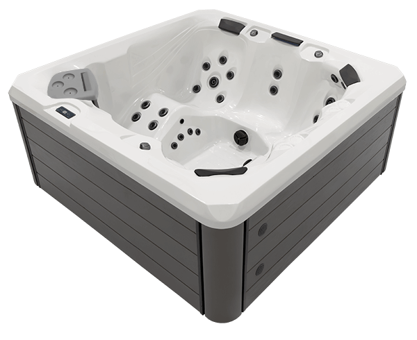 Three quarter view of a LH Series hot tub